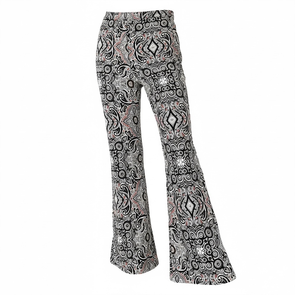 Abercrombie & Fitch Boho Medallion PrintWide Leg Pants Size Medium